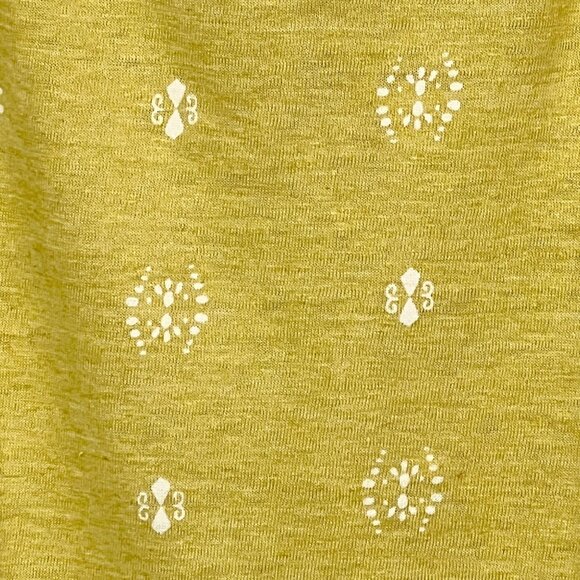 Sonoma Womens Tank Top Mustard Yellow White Print XXL Linen Blend NWT - Picture 4 of 12